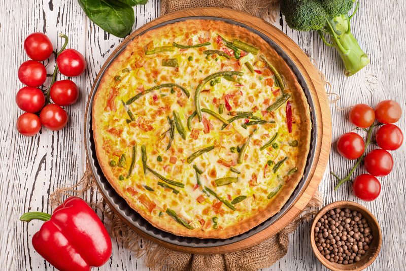 Тарт з куркою та овочами